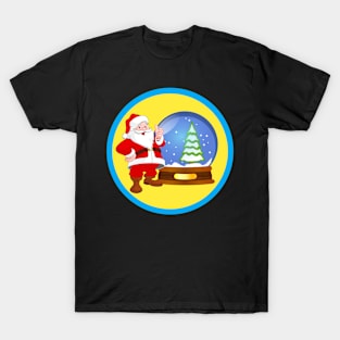 Merry Christmas Santa & the Globe T-Shirt